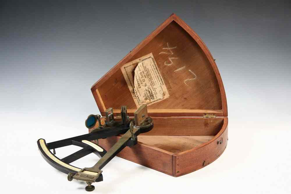 Appraisal: ENGLISH SEXTANT - th c English Sextant in Original Case