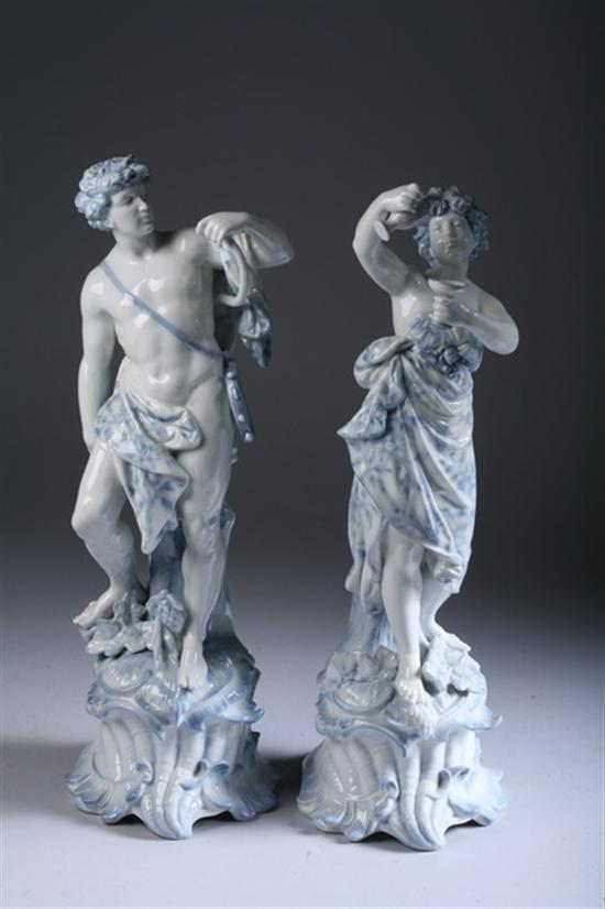 Appraisal: TWO CONTINENTAL PORCELAIN FIGURAL GROUPS early th century Of Bacchic