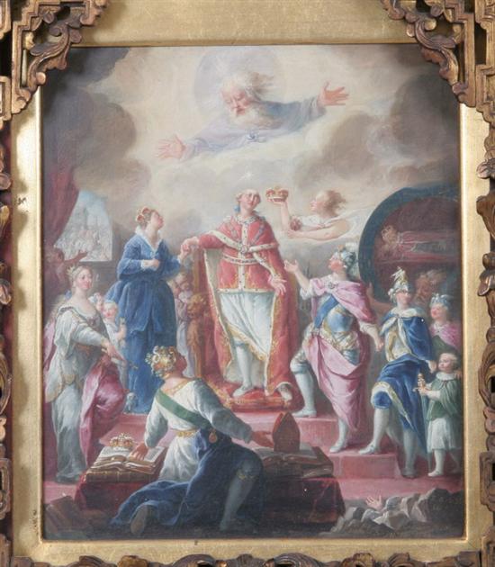 Appraisal: GAETANO MANINI Italian -circa CORONATION OF GEORGE III signed and