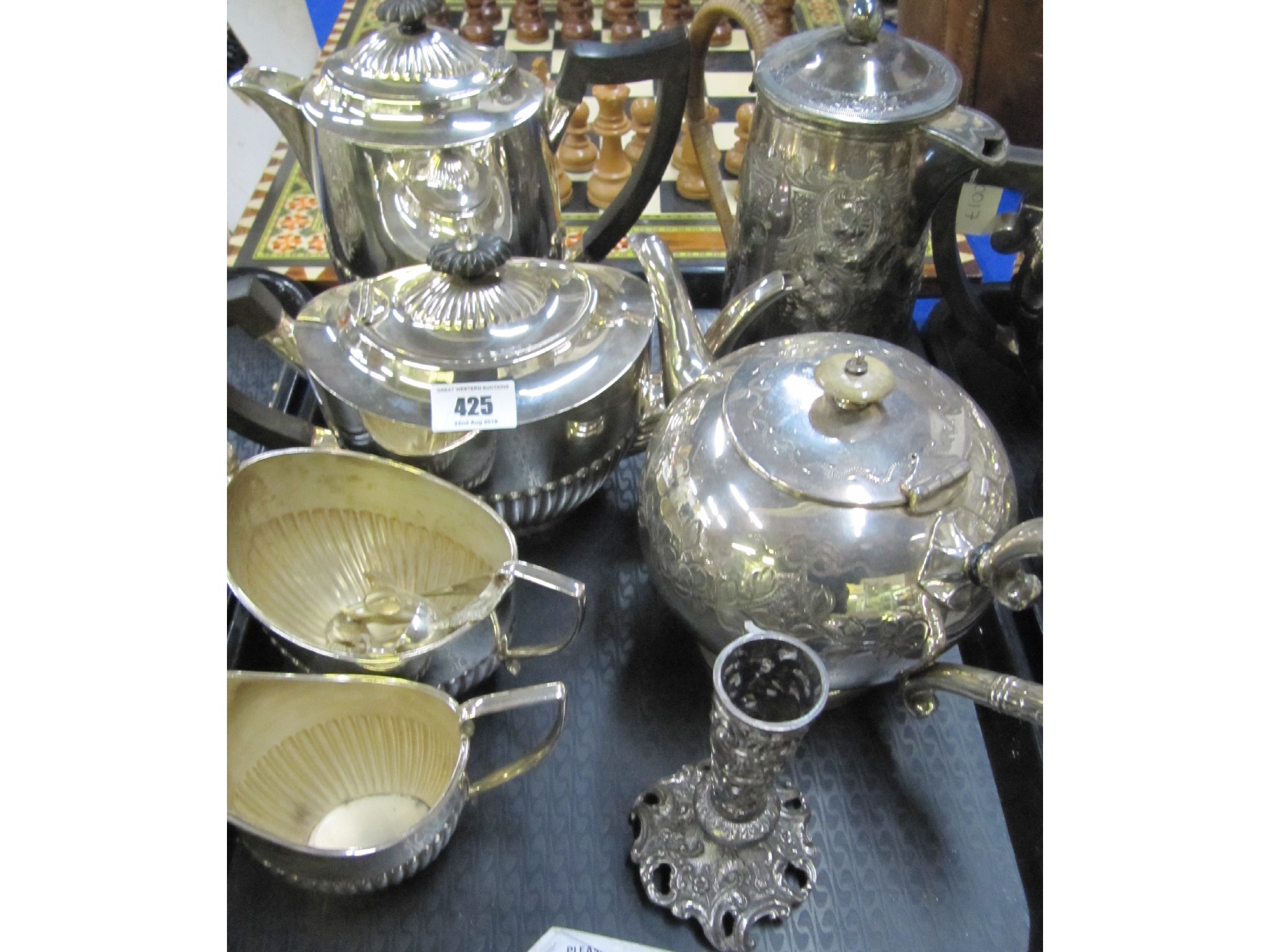 Appraisal: A tray lot of EP - tea service teapot etc