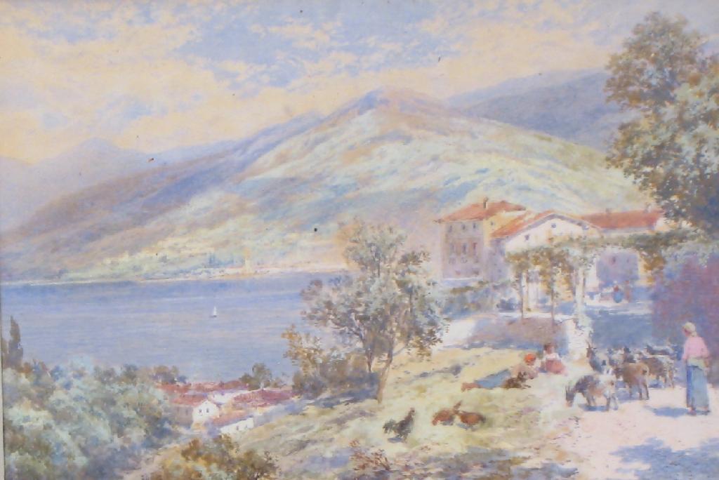 Appraisal: CHARLES ROWBOTHAM Drovers and Goats on a Path above a