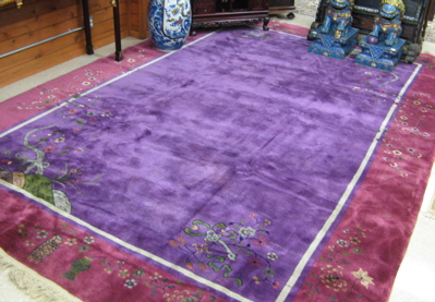 Appraisal: CHINESE CARPET early th century hand knotted the plum border