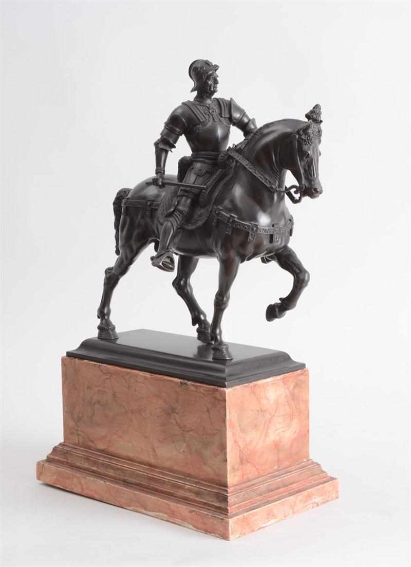 Appraisal: AFTER ANDRIA DEL VEROCCHIO THE CONDOTTIERE ''COLLEONE'' Bronze the figure