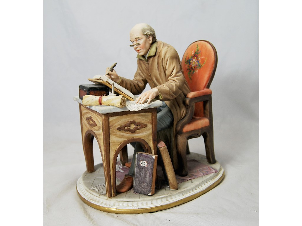 Appraisal: Capo di Monte figural study of old man writing at