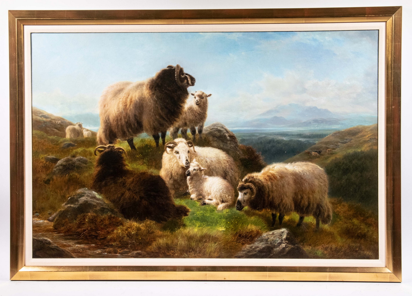 Appraisal: WILLIAM WATSON JR SCOTLAND - Highland Sheep in Landscape with