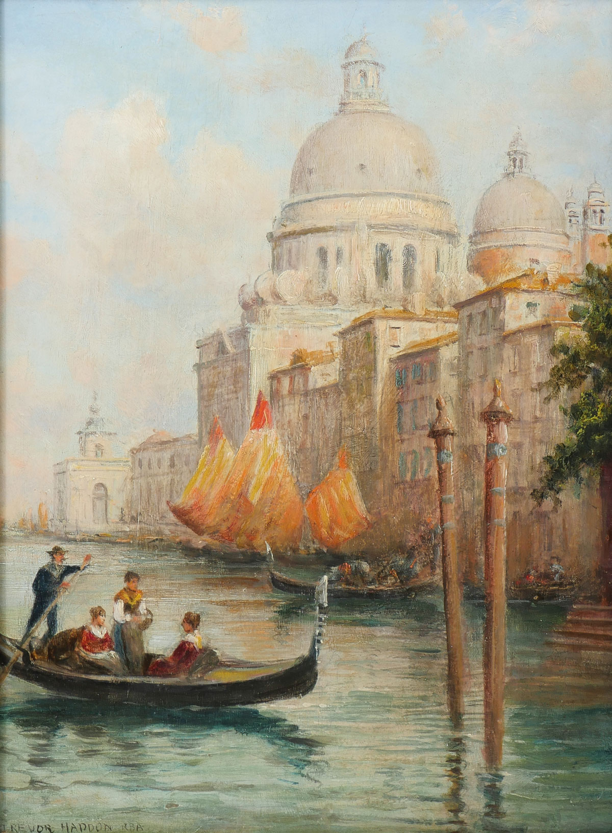 Appraisal: HADDON Arthur Trevor American English - Venice Scene with the