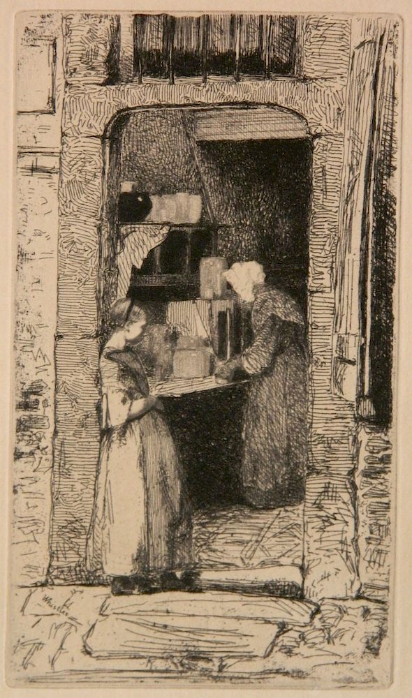 Appraisal: James A M Whistler etching James A M Whitsler American