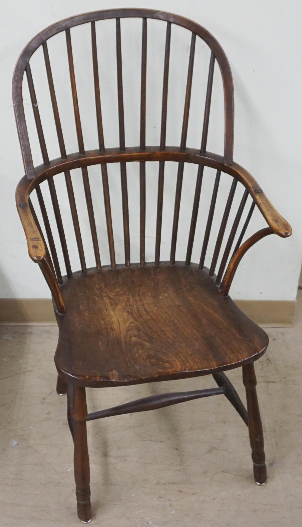 Appraisal: George III elm and Yew Wood 'Windsor' Armchair H in