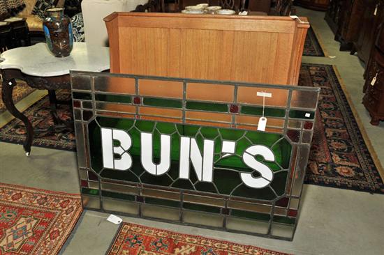 Appraisal: THREE ITEMS FROM BUN'S RESTAURANT IN DELAWARE OHIO Two paneled