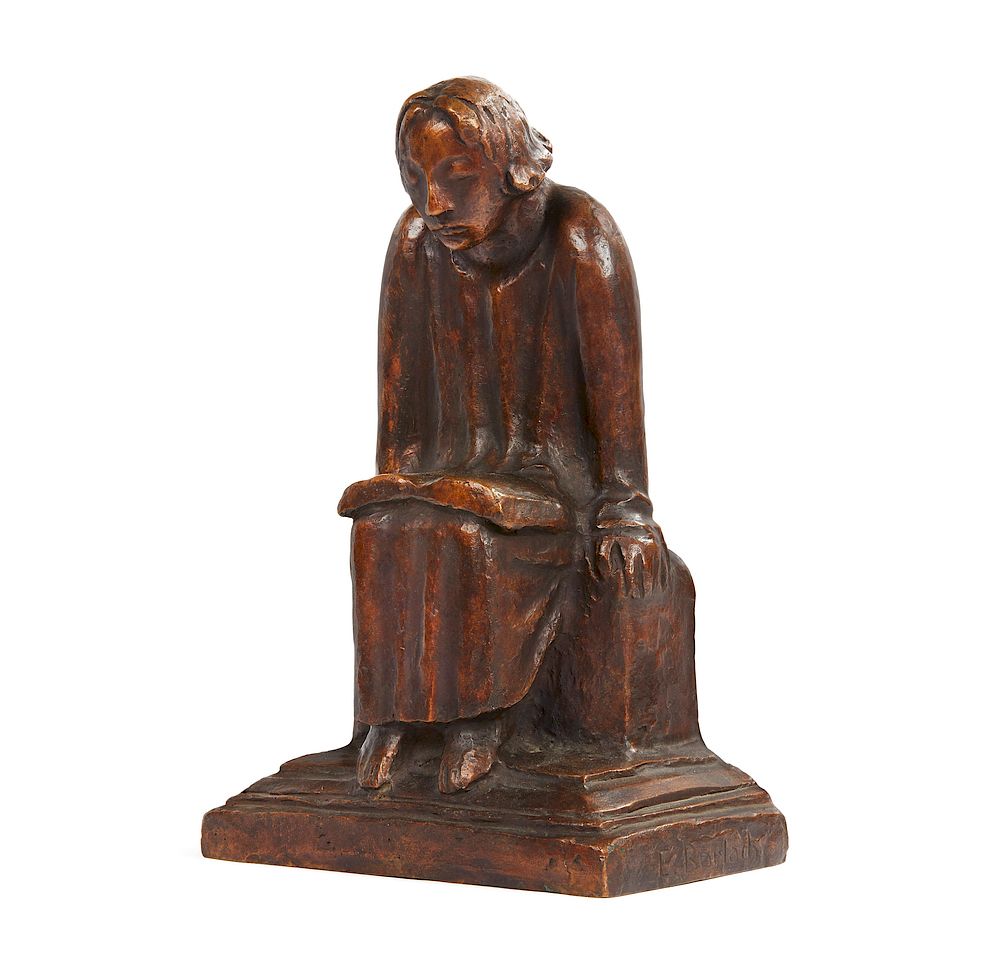 Appraisal: Ernst Barlach - Bronze Lesender Klosterschuler Ernst Barlach - bronze