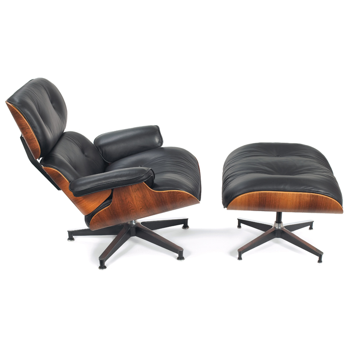 Appraisal: Charles and Ray Eames chairand ottoman by Herman Miller s