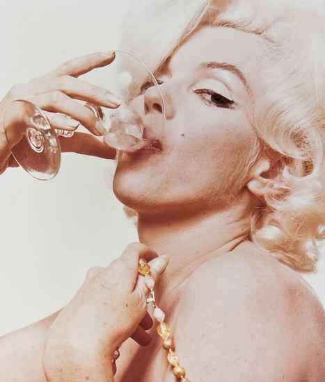 Appraisal: Bert Stern b Marilyn Monroe Drinking Champagne from the Last