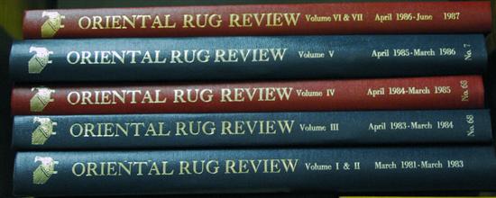 Appraisal: FIVE BOUND VOLUMES OF ORIENTAL RUG REVIEW including Volume I