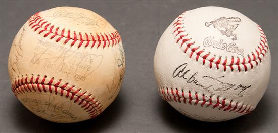 Appraisal: Baltimore Orioles team signed Rawlings Official American League Lee MacPhail