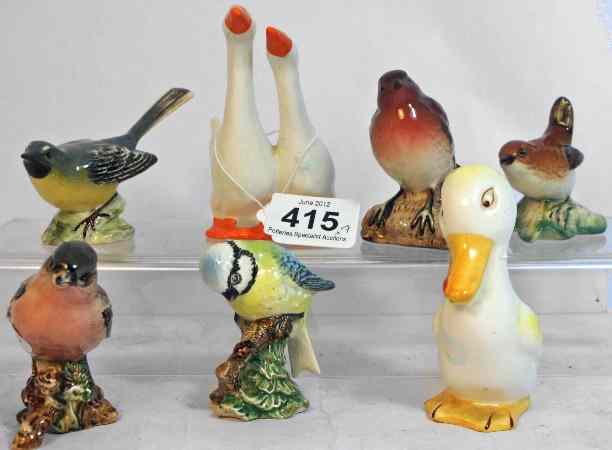 Appraisal: Beswick Pair of Geese Duck with Ladybird on Beak Grey