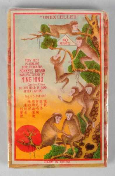 Appraisal: Unexcelled Monkey's -Pack Firecrackers Class Manufactured by Ming Hing Condition