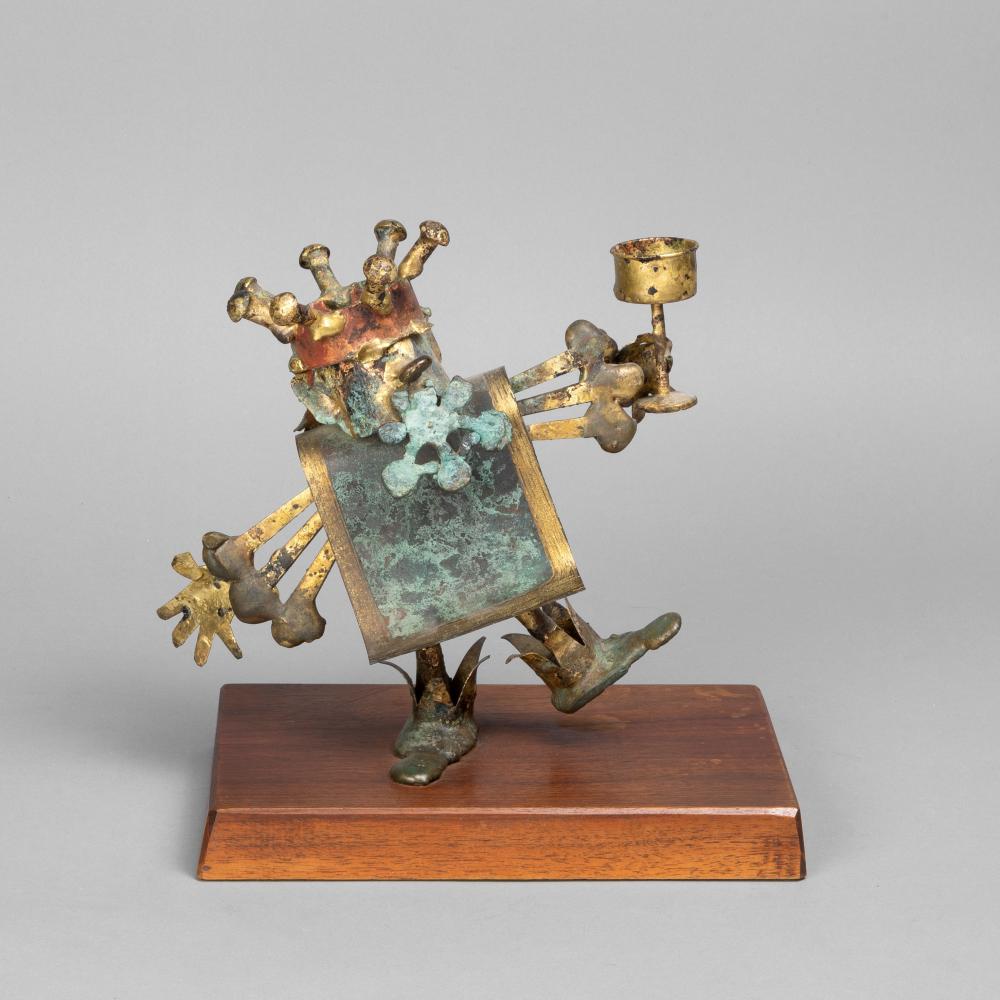 Appraisal: EUGENE DOBOS UNTITLED KING WITH CHALICE Eugene Dobos b Untitled