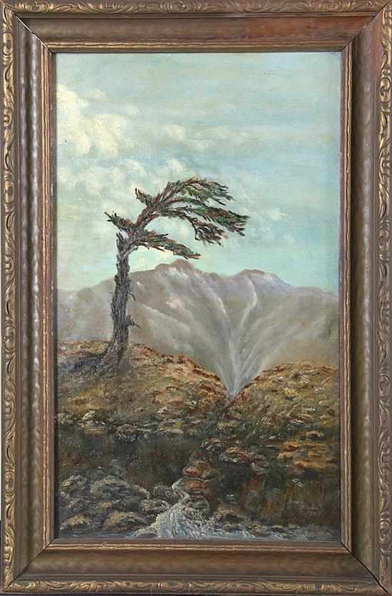 Appraisal: Anna S Fischer American first quarter th century LONE TREE