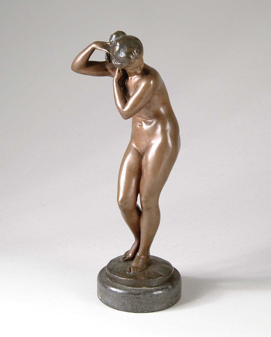 Appraisal: BRONZE NUDE FIGURE Wonderful I Gotz figure depicts beautiful nude