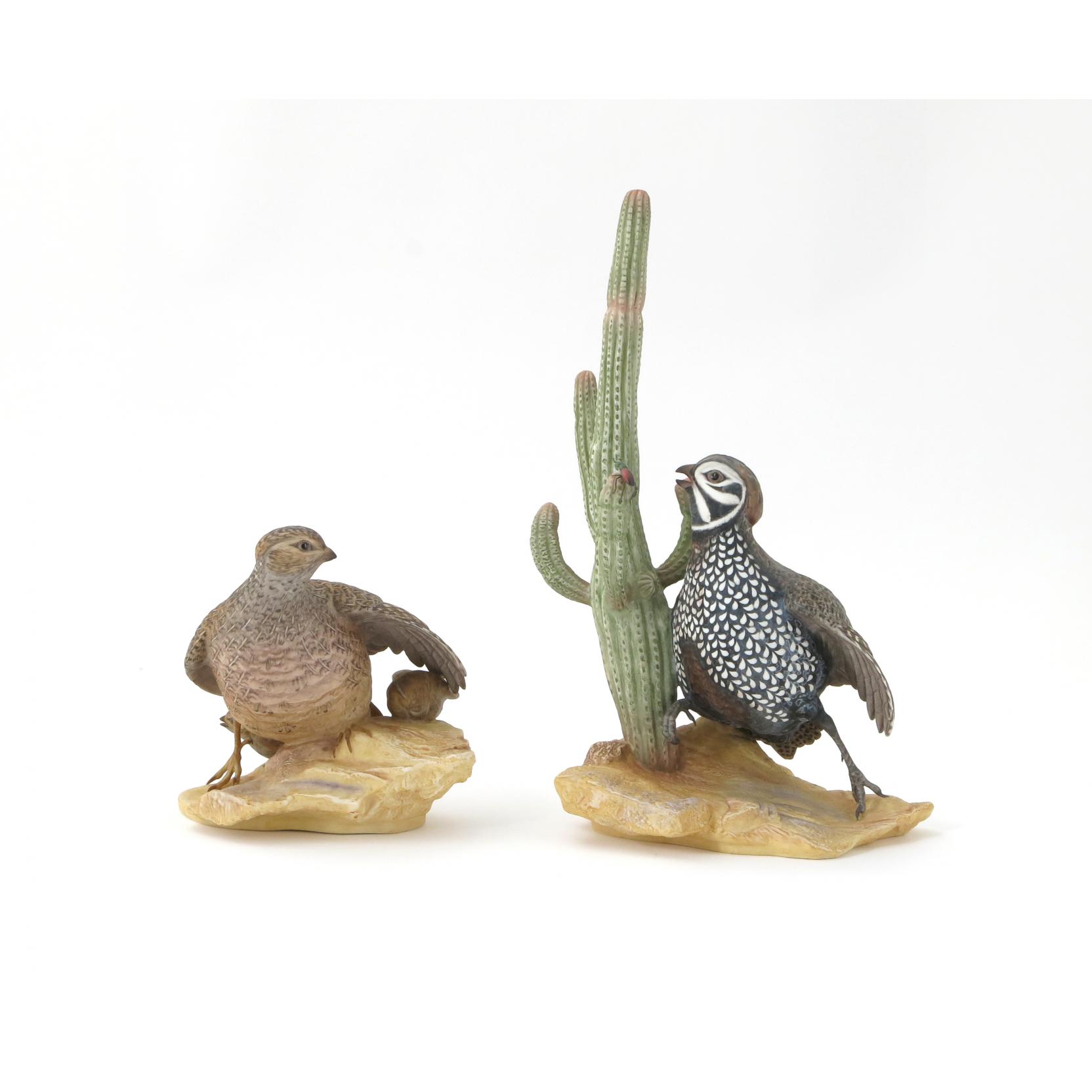 Appraisal: Boehm Porcelain Mearn's Quail Pair stamped on the bottom of