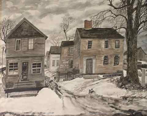 Appraisal: RACKET Warren SHREVE AMERICAN TH CENTURY MID WINTER-CAPE ANN Ink