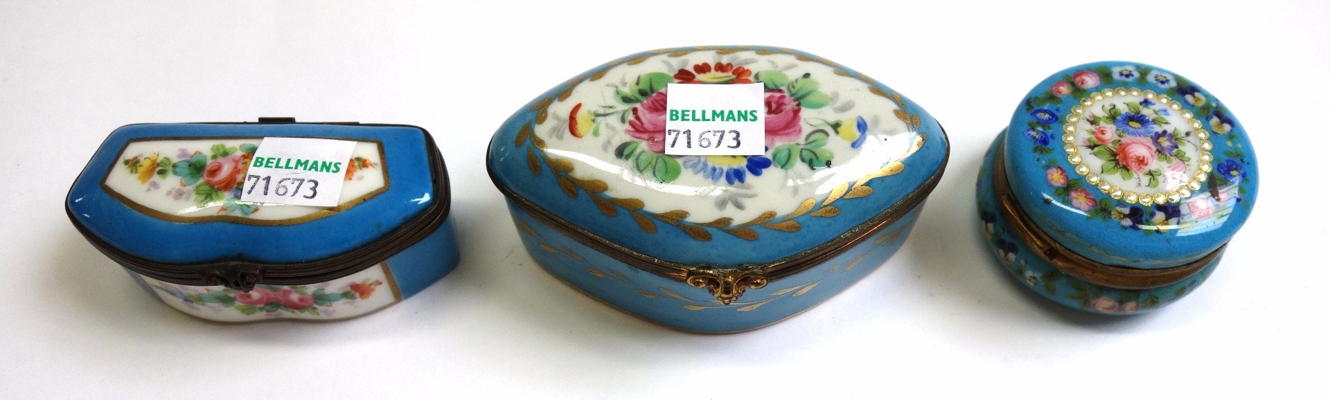 Appraisal: A Mintons porcelain inkwell late th century of tapering square