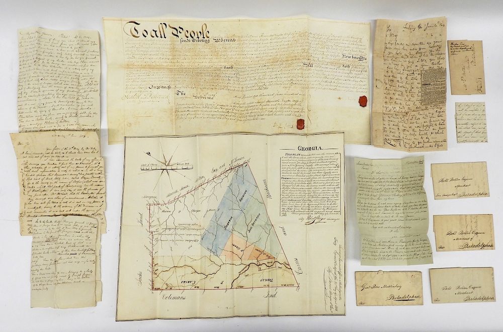 Appraisal: Daniel Sturges Georgia Territory Claim Map United States Dated Exceptionally