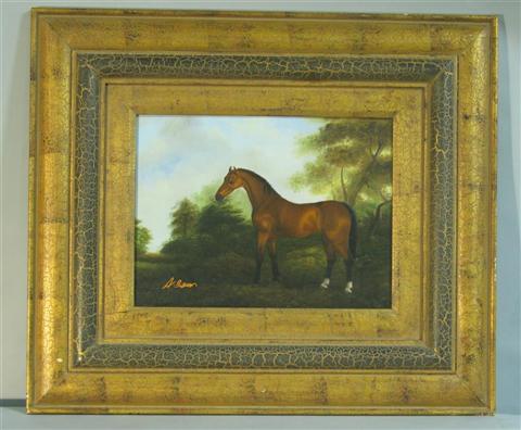 Appraisal: PORTRAIT OF A HORSE Oil on canvas x in sight