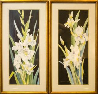 Appraisal: Bonnie Brede th century Gladiolas two works Bonnie Brede th