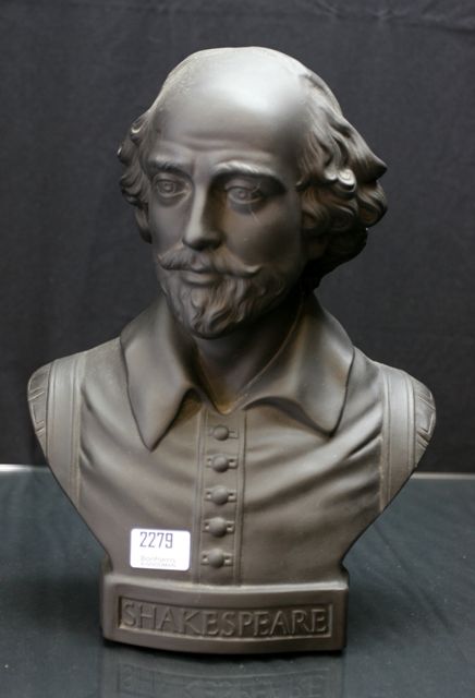 Appraisal: A Wedgwood black basalt bust of William Shakespeare