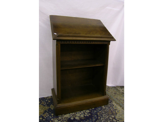 Appraisal: Ethan Allen Furniture walnut finish dictionary stand with adjustable slant