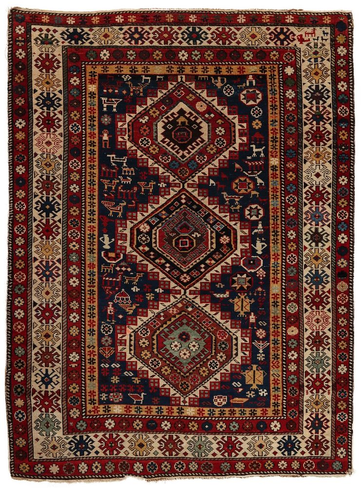 Appraisal: A GOOD TH CENTURY SHIRVAN CAUCASIAN RUG The three diamonds