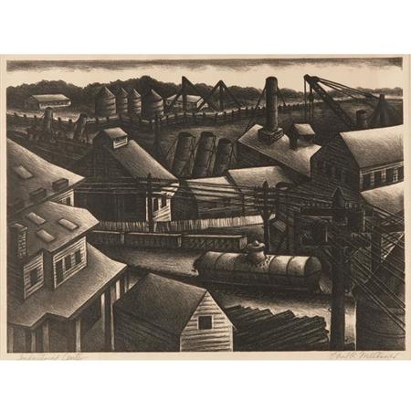 Appraisal: Paul Meltsner INDUSTRIAL CENTER Lithograph t wBernarda Bryson Shahn MINER