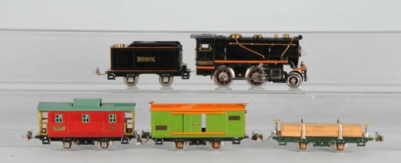 Appraisal: Lionel No O-Gauge Freight Train Set Description Pre-war Set includes