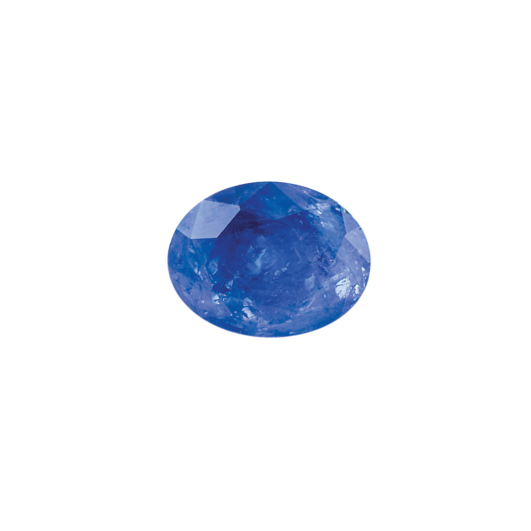 Appraisal: Unmounted Sapphire One oval sapphire ap cts