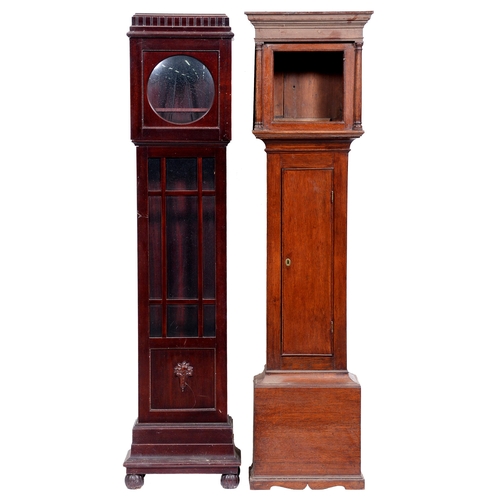 Appraisal: A George III oak longcase clockcase with ogee moulded flat