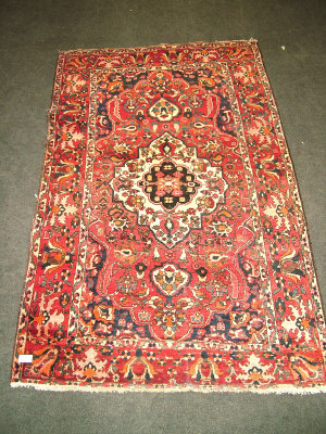 Appraisal: A Bakhtiari rug West Persia with ivory medallion in a