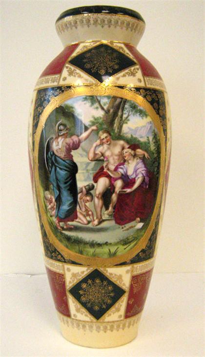 Appraisal: Royal Vienna style porcelain vase transfer printed with a mythological