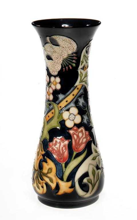 Appraisal: A MOORCROFT GOLDEN LILY VASE DESIGNED BY RACHEL BISHOP cm