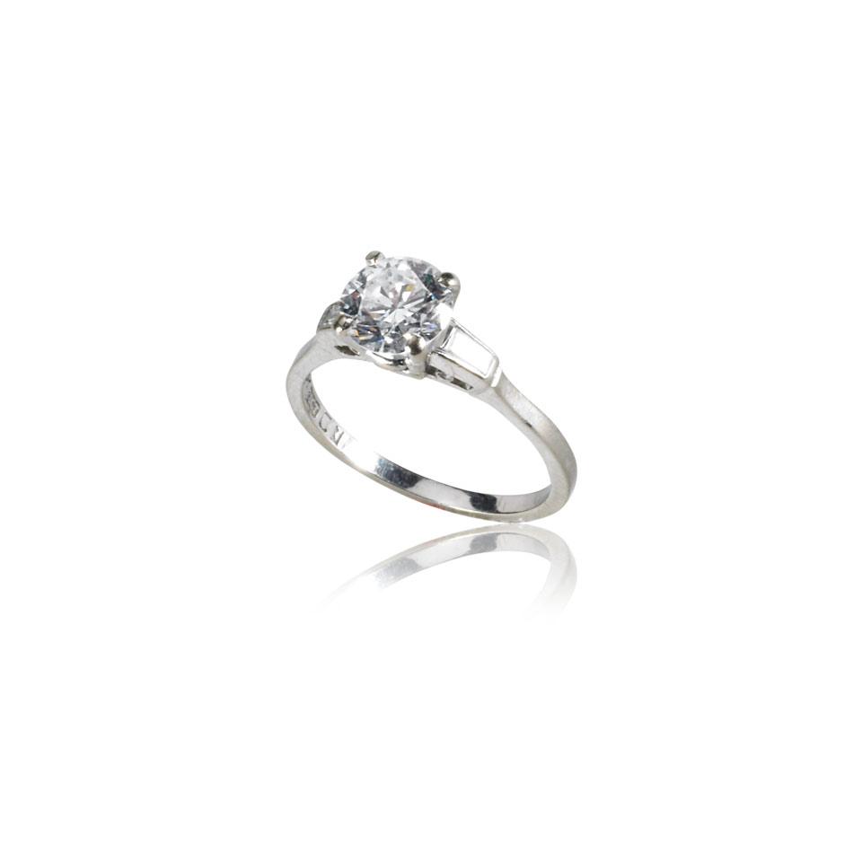 Appraisal: k White Gold Ring set with a brilliant cut diamond