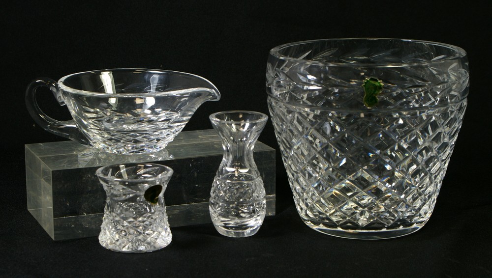 Appraisal: Pieces of Waterford Crystal Glandore with diamond leaf design including