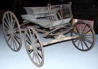 Appraisal: War Between the States era buckboard buggy with fancy ironwork