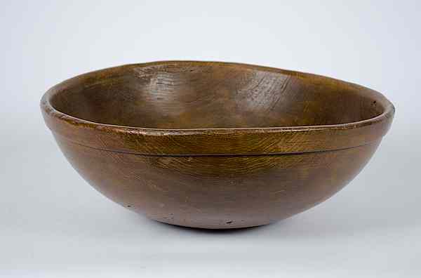 Appraisal: Immense Turned Softwood Bowl American th century a large turned