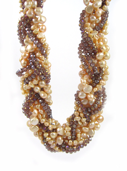 Appraisal: CHOKER LENGTH MULTI-STRAND BEADED NECKLACE measuring inches in length and