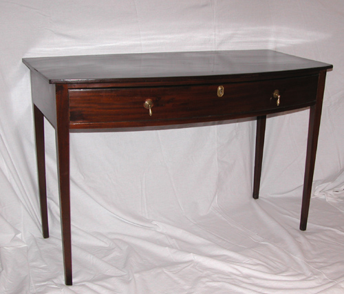 Appraisal: George III Style Mahogany Bow Front Serving Table with square