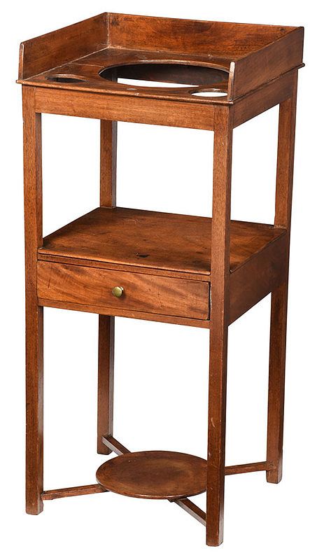 Appraisal: George III Figured Mahogany Wash Stand British late th early