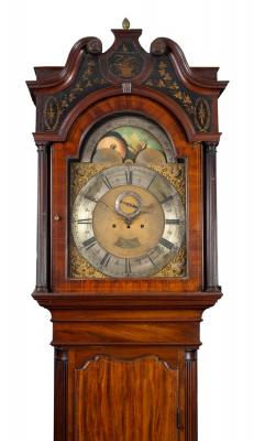 Appraisal: A George III mahogany eight-day longcase clock the arched brass