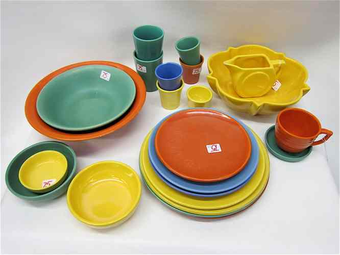 Appraisal: PIECE CATALINA OTHER ASSEMBLED POTTERY DINNERWARE assorted colors including plates