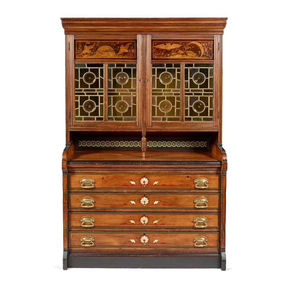 Appraisal: COX SONS LONDON ATTRIBUTED MAKER AESTHETIC MOVEMENT DRAWING ROOM CABINET