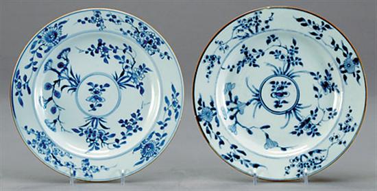 Appraisal: Pair Chinese Export blue and white plates first half th